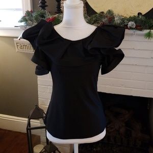 Garcia puff sleeve scuba blouse